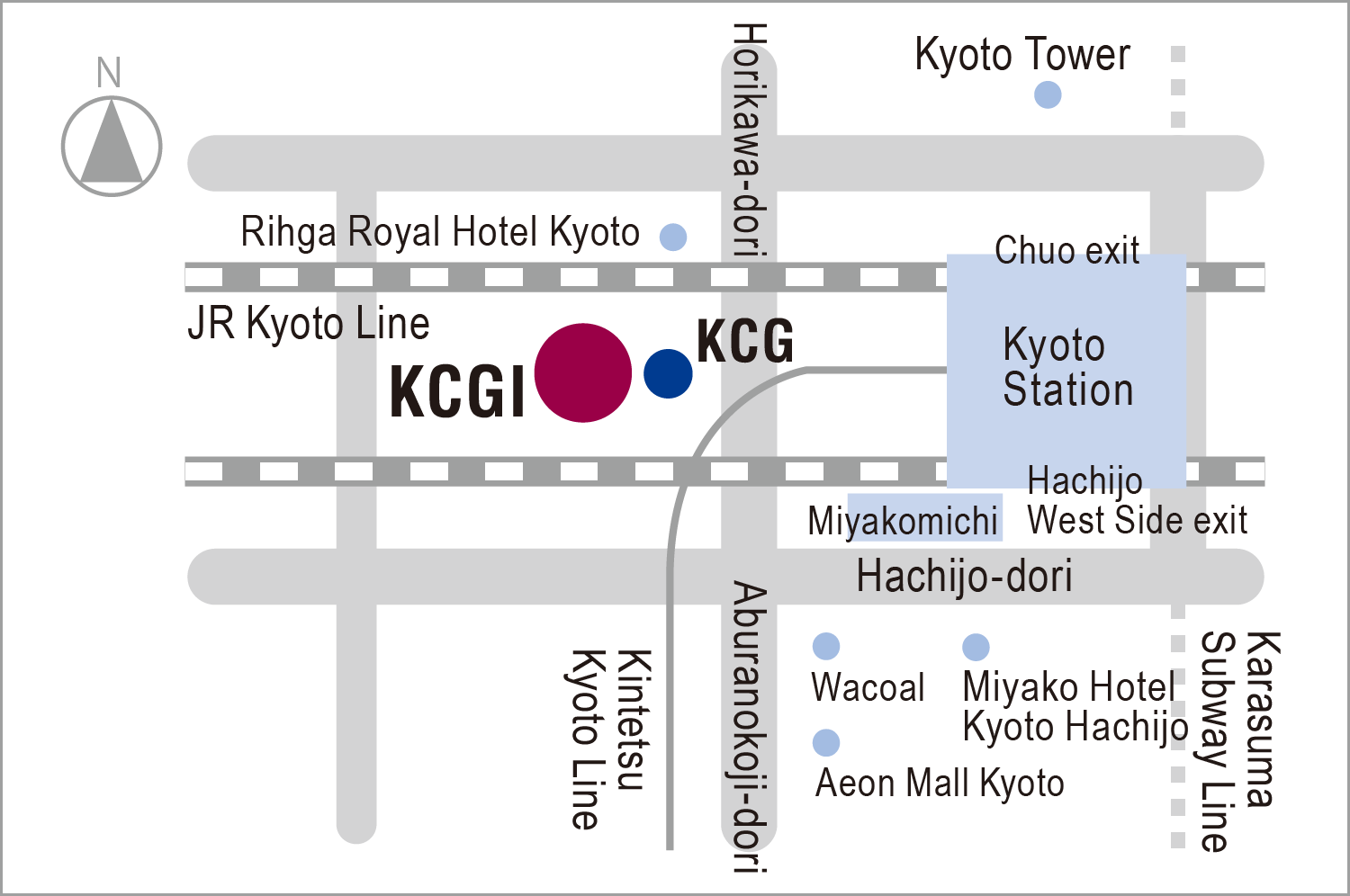 Kyoto Ekimae Satellite Map