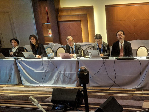 Dr. Kenji Imai of the Cyber Kyoto Research Institute (CKL) participating in the conference (far right)